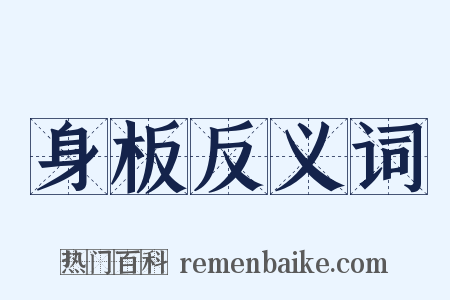 身板反义词是什么意思的图片